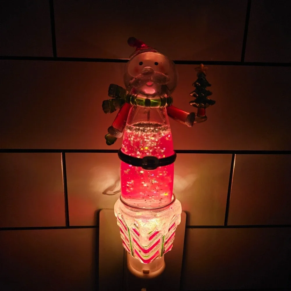 Heritage Mint 2007 Santa Glitter Acrylic Christmas Night‎ Light Holiday Decor